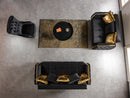 Florence Black Velvet Sofa 88" & Loveseat 64"