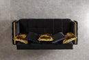 Florence Black Velvet Sofa 88" & Loveseat 64"