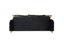 Florence Black Velvet Sofa 88" & Loveseat 64"