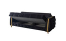Florence Black Velvet Sofa 88" & Loveseat 64"