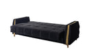 Florence Black Velvet Sofa 88" & Loveseat 64"
