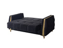 Florence Black Velvet Sofa 88" & Loveseat 64"