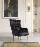 Florence Black Velvet Chair