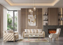 Florence Ivory Velvet Loveseat 64.5"