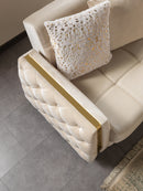 Florence Ivory Velvet Sofabed 88"