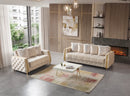 Florence Ivory Velvet Sofa 88" & Loveseat 64"