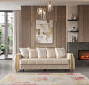Florence Ivory Velvet Sofa 88" & Loveseat 64"
