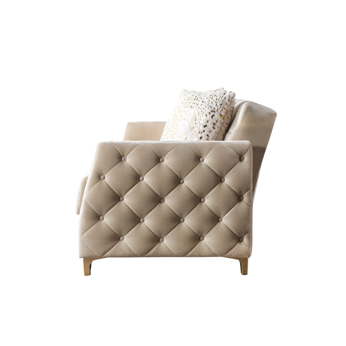 Florence Ivory Velvet Sofabed 88"