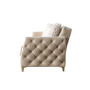 Florence Ivory Velvet Loveseat 64.5"
