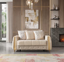 Florence Ivory Velvet Sofa 88" & Loveseat 64"
