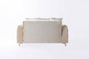 Florence Ivory Velvet Loveseat 64.5"