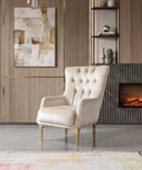 Florence Ivory Velvet Chair
