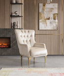 Florence Ivory Velvet Chair