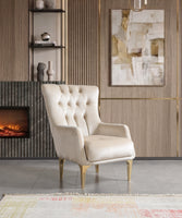 Florence Ivory Velvet Chair