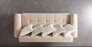 Sandra Ivory Velvet Sofa 88" & Loveseat 64"