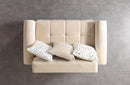 Sandra Ivory Velvet Sofa 88" & Loveseat 64"