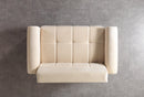 Sandra Ivory Velvet Sofa 88" & Loveseat 64"