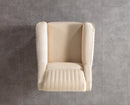 Sandra Ivory Velvet Chair