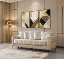 Sandra Ivory Velvet Sofabed 88"