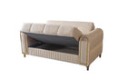 Sandra Ivory Velvet Sofa 88" & Loveseat 64"