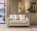 Sandra Ivory Velvet Sofa 88" & Loveseat 64"