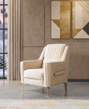 Sandra Ivory Velvet Chair