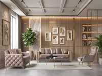 Florence Coffee Velvet Sofa 88