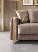 Florence Coffee Velvet Sofa 88" & Loveseat 64"