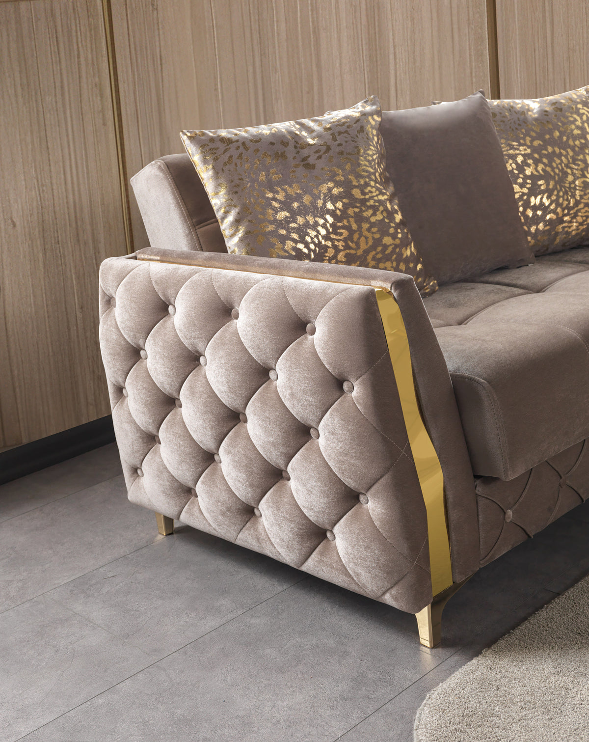 Florence Coffee Velvet Sofabed 88"