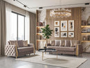 Florence Coffee Velvet Sofa 88" & Loveseat 64"