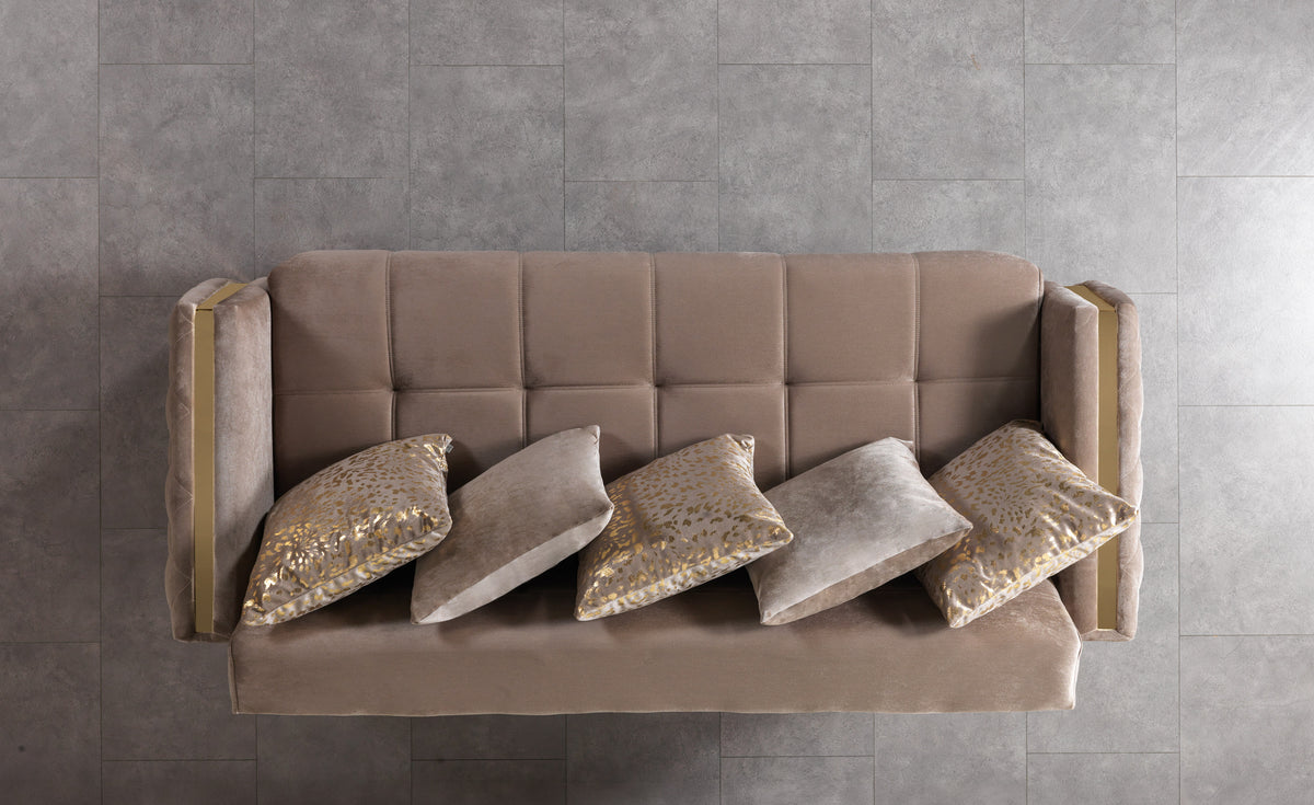 Florence Coffee Velvet Sofa 88" & Loveseat 64"
