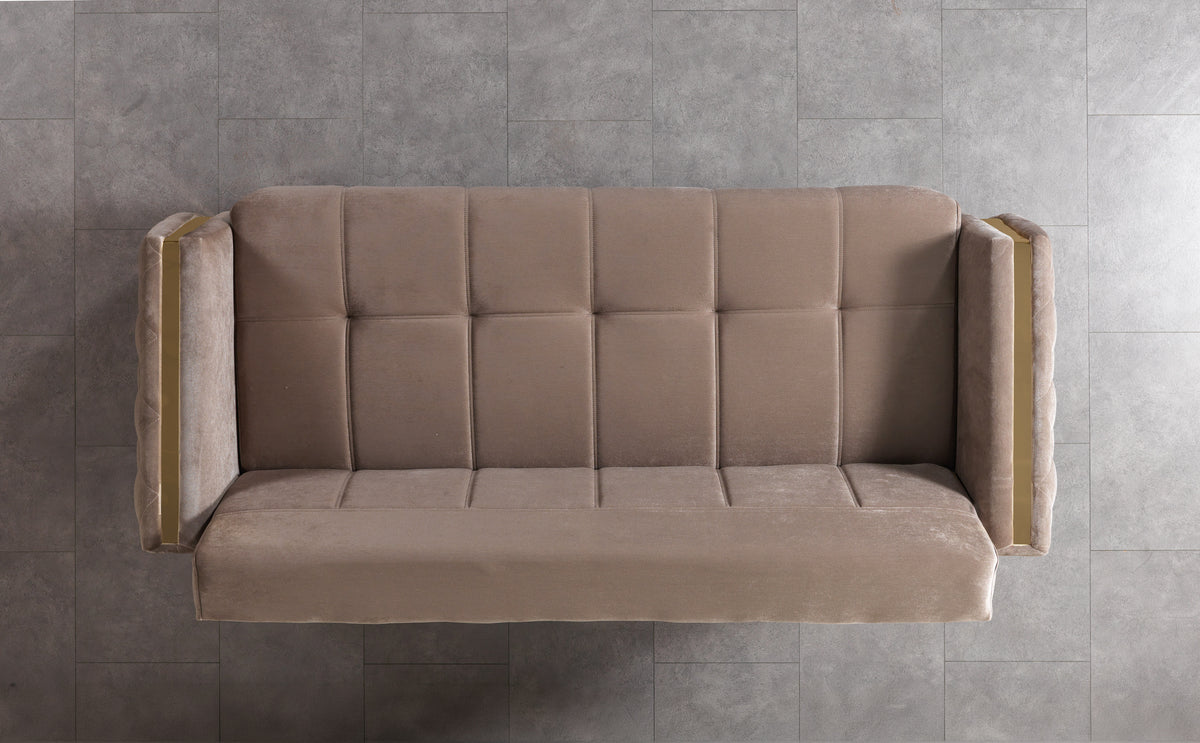Florence Coffee Velvet Sofa 88" & Loveseat 64"