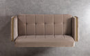 Florence Coffee Velvet Sofabed 88"