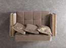 Florence Coffee Velvet Loveseat 64.5"