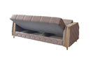 Florence Coffee Velvet Sofabed 88"