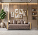 Florence Coffee Velvet Sofa 88" & Loveseat 64"