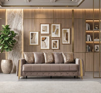 Florence Coffee Velvet Sofabed 88