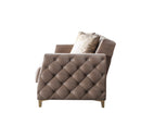 Florence Coffee Velvet Sofa 88" & Loveseat 64"