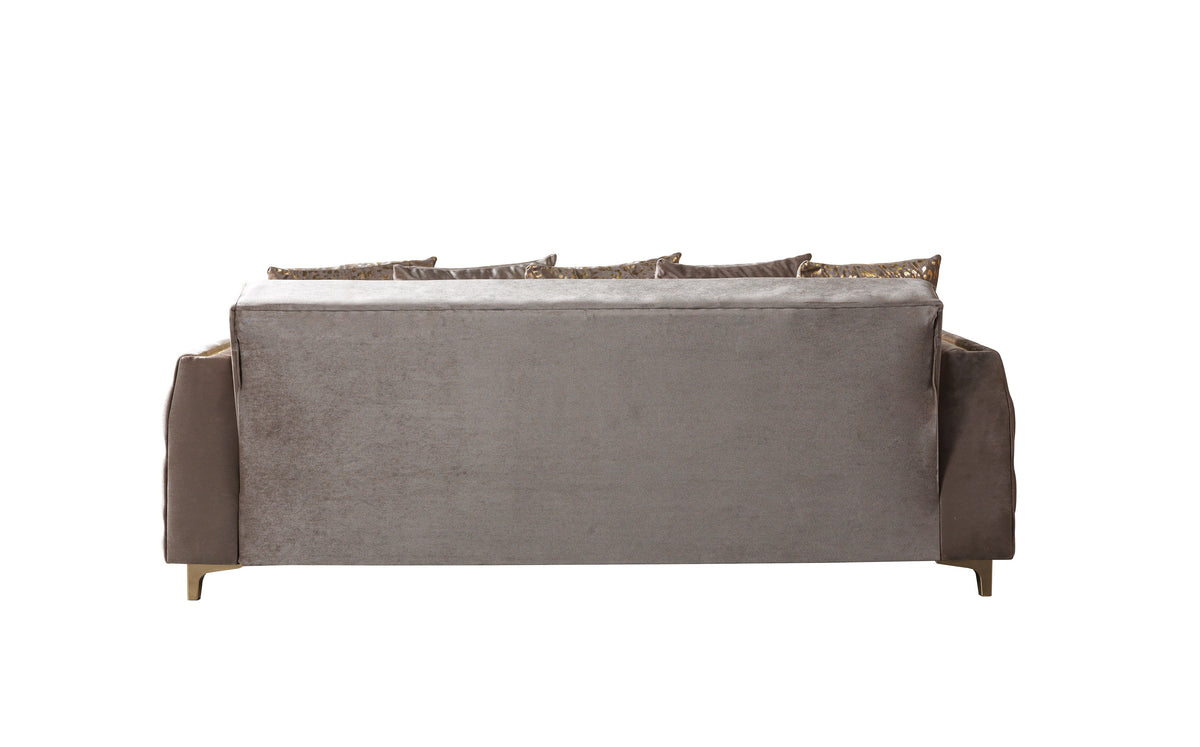 Florence Coffee Velvet Sofabed 88"
