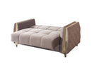 Florence Coffee Velvet Sofa 88" & Loveseat 64"