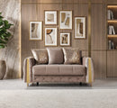 Florence Coffee Velvet Sofa 88" & Loveseat 64"