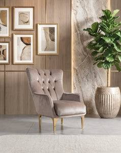 Florence Coffee Velvet Chair