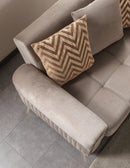 Sandra Coffee Velvet Loveseat 64.5"