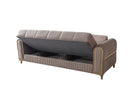 Sandra Coffee Velvet Sofa 88" & Loveseat 64"