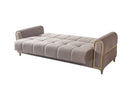 Sandra Coffee Velvet Sofa 88" & Loveseat 64"