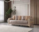 Sandra Coffee Velvet Sofabed 88"