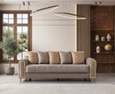 Sandra Coffee Velvet Sofa 88" & Loveseat 64"