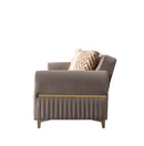Sandra Coffee Velvet Loveseat 64.5"