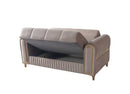 Sandra Coffee Velvet Loveseat 64.5"