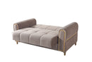 Sandra Coffee Velvet Sofa 88" & Loveseat 64"